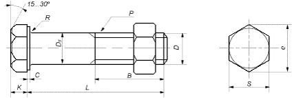 DIN 601 болты и гайки DIN 555