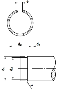 DIN 7993 А Кольцо стопорное наружное