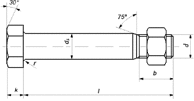 Болт с гайкой (DIN 7968)